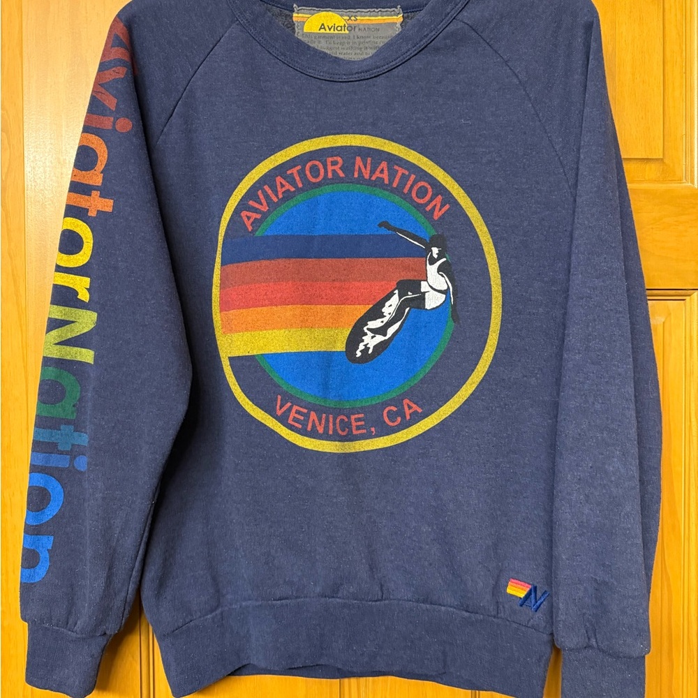 Aviator Nation Blue Logo Sweatshirt - Picture 1 of 7